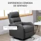 Sillón Relax Reclinable Sofá Relax Tapizado en PU con Reposapiés Retráctil para Dormitorio Salón 65x89x100 cm Gris Sillón Relax Reclinable Sofá Relax Tapizado en PU con Reposapiés Retráctil para Dormitorio Salón 65x89x100 cm Gris