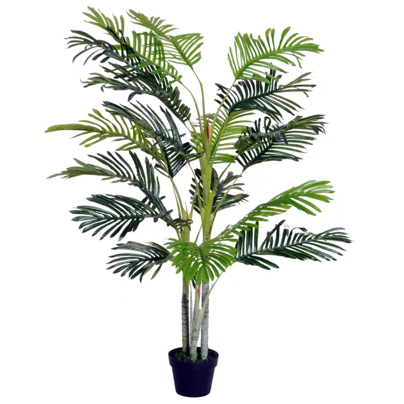 Planta Artificial Palmera 150 cm con Maceta y Musgo para Decoración Interior Salón Oficina Ø18x150 cm Verde