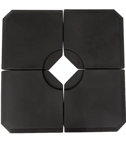 Set de 4 Piezas Soporte de Parasol Base para Sombrilla Terreza o Jardín Rellenable de 80 kg de Agua o 120 kg de Arena Estable 10