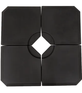 Set de 4 Piezas Soporte de Parasol Base para Sombrilla Terreza o Jardín Rellenable de 80 kg de Agua o 120 kg de Arena Estable 10