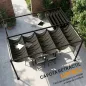 Pérgola de Jardín 4x3 m con Techo Retráctil 2 Paneles de Privacidad UPF50+ Cenador de Jardín para Patio Exterior Gris