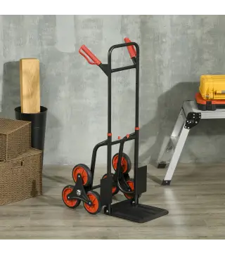 Carretilla Plegable para Escalera con Ruedas Carga 120kg Carretilla de Mano Portátil para Entrega Almacenes Mercado Viajar Mudar