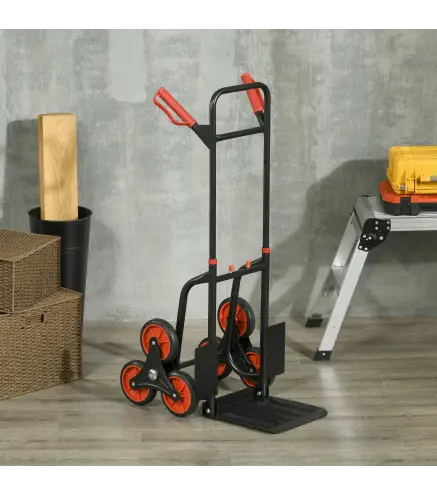 Carretilla Plegable para Escalera con Ruedas Carga 120kg Carretilla de Mano Portátil para Entrega Almacenes Mercado Viajar Mudar