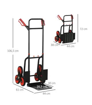 Carretilla de Mano Portátil para Escalera
