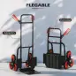 Carretilla Plegable para Escalera con Ruedas Carga 120kg Carretilla de Mano Portátil para Entrega Almacenes Mercado Viajar Mudar