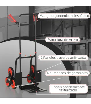 Carretilla de Mano Portátil para Escalera