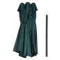 Sombrilla Doble para Jardín 455x265x238 cm Parasol Grande con Manivela Manual Protección Solar Verde Oscuro