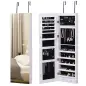 Espejo Joyero Colgante de Pared o Puerta con LED 5 Estantes 2 Cajones Pequeños Espejo Armario Montado con Cerradura 37x120x10cm Espejo Joyero Colgante de Pared o Puerta con LED 5 Estantes 2 Cajones Pequeños Espejo Armario Montado con Cerradura 37x120x10cm