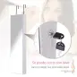 Espejo Joyero Colgante de Pared o Puerta con LED 5 Estantes 2 Cajones Pequeños Espejo Armario Montado con Cerradura 37x1