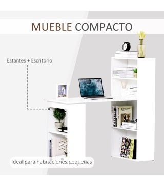Mesa con Estantería Reversible