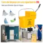 Cubo de Fregar 20L con Ruedas y Escurridor Cubo para Fregona con Separador de Agua 60x27x70,5 cm Amarillo