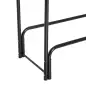 Estante de Lena para Chimenea 122x35x122 cm Soporte para Lena de Metal para Exterior e Interior Carga 150 kg Negro