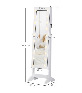 Joyero de Pie con Espejo