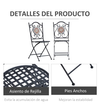 Set de 2 Sillas Plegables
