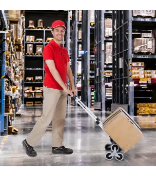 Carretilla de Mano Portátil para Escalera con Ruedas Carga 70kg Carretilla Plegable para Entrega Almacenes Mercado Viajar Mudars