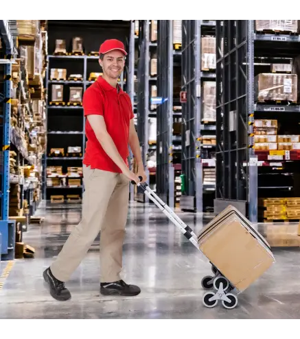 Carretilla de Mano Portátil para Escalera con Ruedas Carga 70kg Carretilla Plegable para Entrega Almacenes Mercado Viajar Mudars