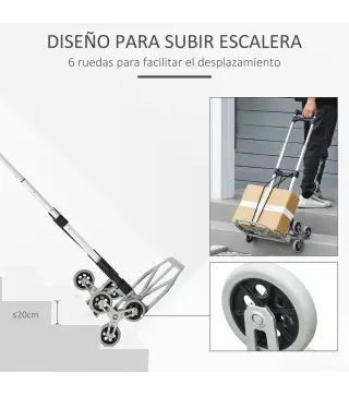 Carretilla de Mano Portátil para Escalera