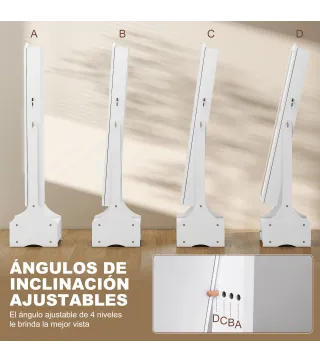 Espejo Joyero con Luces LED Armario Joyas con Espejo Entero de Ángulo Ajustable Cajones Mesa Interior Plegable Blanco