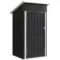 Caseta de Jardín Exterior Metálico 0,74 m² 107,5x91x185 cm con Techo Inclinado Puerta con Cerradura Ventilaciones Gris Caseta de Jardín Exterior Metálico 0,74 m² 107,5x91x185 cm con Techo Inclinado Puerta con Cerradura Ventilaciones Gris