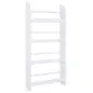 Estantería de Pared de Libros con 4 Estantes Librería Infantil para Hogar Oficina Carga 30kg 59x12x113 cm Blanco