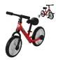 Bicicleta de Equilibrio con Pedales y Ruedas Entrenamiento Extraíbles de Asiento Regulable 33-38cm Niños +24 Meses Carga 25kg Ro