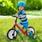 Bicicleta de Equilibrio con Pedales y Ruedas Entrenamiento Extraíbles de Asiento Regulable 33-38cm Niños +24 Meses Carga 25kg Ro