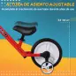 Bicicleta de Equilibrio con Pedales y Ruedas Entrenamiento Extraíbles de Asiento Regulable 33-38cm Niños +24 Meses Carga 25kg Ro