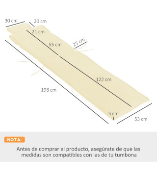 Cojín para Tumbona de Exterior