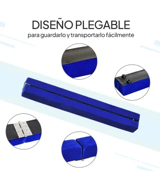 Barra de Equilibrio Gimnasia Plegable 210 cm Barra de Gimnasia Artística para Niños Adultos Entrenamiento en Casa Azul