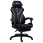 Silla Gaming con Reposapiés Retráctil Silla de Oficina Giratoria Reclinable con Reposacabezas y Altura Ajustable 65x65x119-129 c