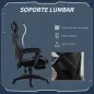 Silla Gaming con Reposapiés Retráctil Silla de Oficina Giratoria Reclinable con Reposacabezas y Altura Ajustable 65x65x119-129 c