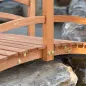 Puente de Arco de Madera 185x72x58 cm con Pasamanos Puente de Jardín para Decoración Patio Carga 200 kg Natural