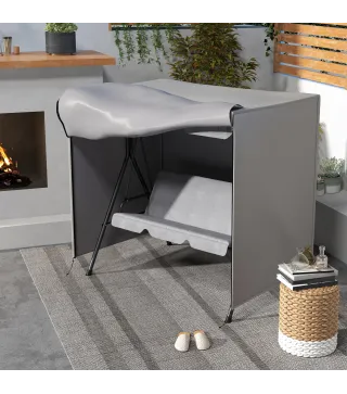 Funda para Balancín de Jardín con Cremallera Cubierta para Muebles de Exterior 177x114x152 cm Gris