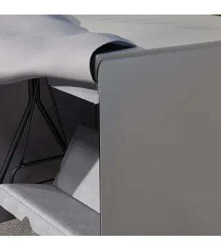 Funda para Balancín de Jardín con Cremallera Cubierta para Muebles de Exterior 177x114x152 cm Gris