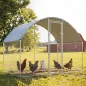 Gallinero para Exterior 2,8x1,7x1,9 m Cubierta de Tela Oxford Anti-UV Impermeable Pestillos para 5-8 Gallinas Plata