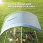 Gallinero para Exterior 2,8x3,4x1,9 m Cubierta de Tela Oxford Anti-UV Impermeable Pestillos para 10-16 Gallinas Plata