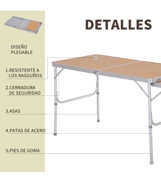 Mesa Plegable de Camping