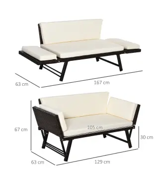 Sofá de Ratán de 2 Plazas