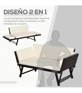 Sofá de Ratán de 2 Plazas