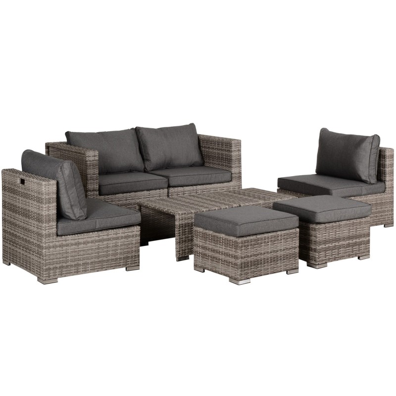 Conjunto 8 Piezas de Sofás de Ratán Conjunto 8 Piezas de Sofás de Ratán