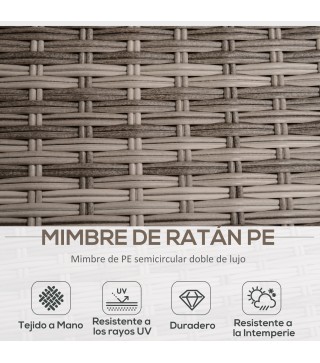 Conjunto 8 Piezas de Sofás de Ratán