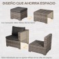 Conjunto 8 Piezas de Sofás de Ratán Conjunto 8 Piezas de Sofás de Ratán