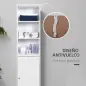 Armario Alto de Baño de 5 Niveles Columna Auxiliar de Baño con 3 Estantes 1 Puerta y Balda Ajustable 40x38x160 cm Blanco