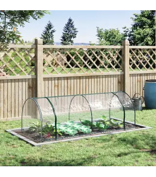 Invernadero de Exterior 200x100x80 cm Invernadero de Jardín Tipo Túnel con Marco de Acero y Cubierta de PVC Invernadero Pequeño