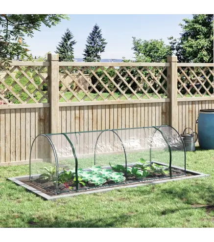 Invernadero de Exterior 200x100x80 cm Invernadero de Jardín Tipo Túnel con Marco de Acero y Cubierta de PVC Invernadero Pequeño