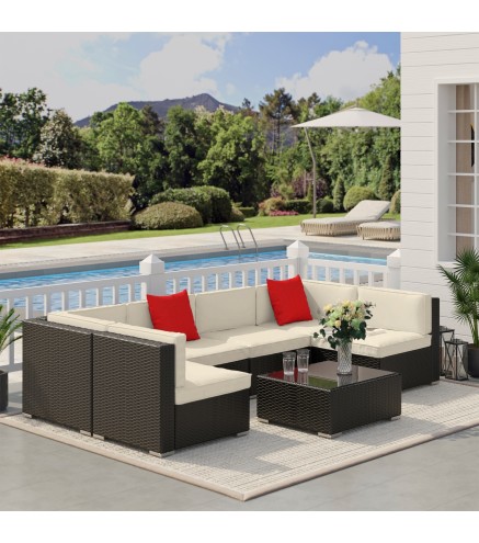 Conjunto Muebles de Jardín Ratán