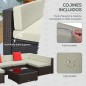 Conjunto Muebles de Jardín Ratán