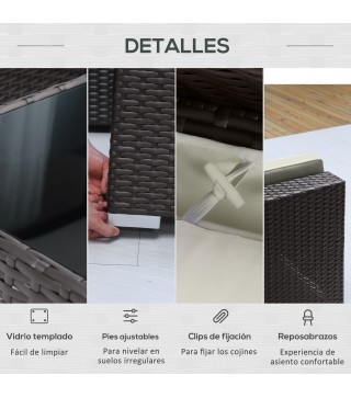 Conjunto Muebles de Jardín Ratán