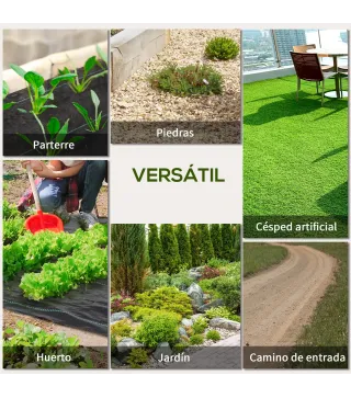 Malla Geotextil 2x50 m Malla de Jardín contra Malas Hierbas 130 g/m² Rollo de Malla Antimaleza Negro