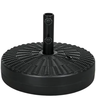 Soporte para Parasol Rellenable de Agua 22 kg y Arena 29 kg para Poste de Sombrilla de Ø38/48 mm Ø51x36 cm